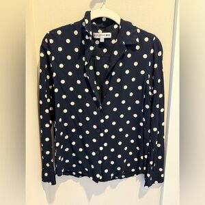 Uniqlo Size S polka dot button up blouse